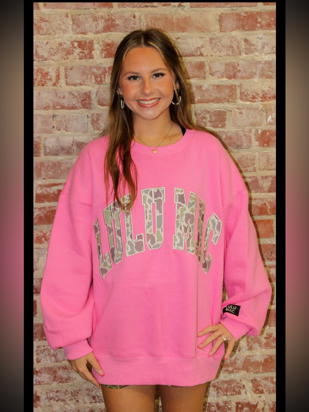 Lulu Mac Bubblegum Camo Sweatshirt